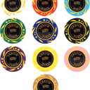 13.5 Grams Clay Poker Chips Blank Chips Casino Poker Chips 40mm Large Chips Pack of 50 Pieces