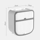 Toilet Paper Holder, Plastic Waterproof Wall Mounted Bathroom Tissue Roll Paper Towel Holder Dispensers with Storage Space Shelves and Storage Boxes for Bathroom(White)