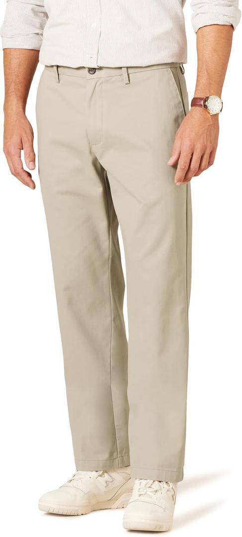 Amazon Essentials Mens Classic-Fit Wrinkle-Resistant Flat-Front Chino Pant (35W x 30L, Khaki Beige)
