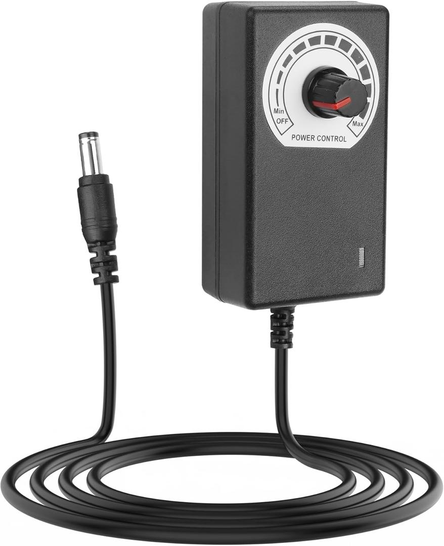 YAODHAOD 24W Adjustable Power Supply 3V-24V 1A Universal Multi Voltage AC/DC Adapter Converter AC 100-240V to DC 3- 24V Black Barrel Jack Connector Type C Plug