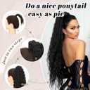 FREEMEIGE Ponytail Extension, Claw Clip Ponytail Extension for Women 30 Inch Long Wavy Pony Tails Hair Extensions Curly Clip in Ponytail Fluffy Natural Looking Synthetic Hairpiece for Daily Use
