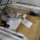 SHW 40-Inch Electric Height Adjustable Standing Desk with Drawer, Memory Preset and Cable Management Tray, White
