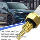 1PCS Coolant Temperature Sensor, 37870-PNA-003 37870-PLC-004 Engine Water Coolant Temperature Sensor, Compatible with 2003-2007 Accord CR-V, 2001-2011 Honda Civic Element, Pilot RL TSX S2000