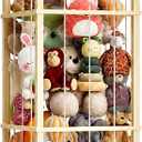 Solid Pine Stuffed Animal Storage, 56" Large Wooden Toy Organizer Tower | 100% solid pine, extra-wide & high open design. Whole rope hand-polished. Holds large plush toys for kids playroom bedroom