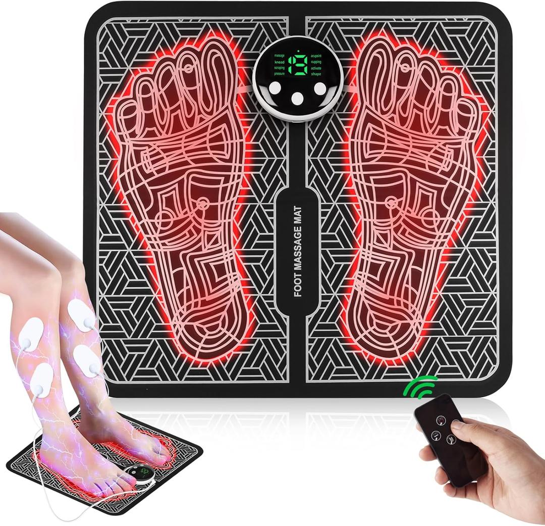 Phixnozar TENS & PMS, Transcutaneous Electronic Nerve Stimulator, EMS Foot Massager Mat for Muscle Relaxation,Back & Leg Foot Massage