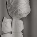 CozyLux Queen Comforter Set White, 7 Pieces Pintuck Bed in A Bag, Premium White Comforter Queen Size, Pinch Pleat Bedding Sets with Comforter, Sheets, Pillowcases & Shams