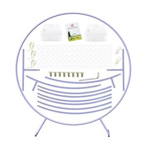 LANGXUN Large Size Metal Round Balloon Arch kit Decoration, for Wedding Birthday Party Decoration, Graduation Decorations and Baby Shower Photo Background (6ft - Pruple)