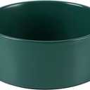Ceramic 6.1inch Non-Slip Dog Food and Water Bowl for Small & Medium Breed Dogs,Pet Bowl for Replacement, Protects Cervical Spine (Green)