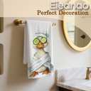 Eieanao Funny Duck Gifts Hand Towel for Bathroom, Cute Duck Microfiber Dish Towel, Cute Farmhouse Washroom Decor, Funny Animal Bathroom Decor, 16x24 Inch