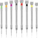 Chumia 8 Pieces Precision Jewelers Screwdriver Set, Micro Watch Repair Screwdriver Set 0.6-2.0 mm for Watch, Eyeglasses, Jewelry Work, Electronics Repair(Flathead)