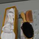 Belula 100% Boar Bristle Hair Brush Set (Medium). Soft Natural Bristles for Thin and Fine Hair. Restore Shine And Texture. Wooden Comb, Travel Bag and Spa Headband Included!