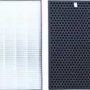 FZ-F50HFE/U FZ-F50DFE Air Purifier Replacement Filter Set Compatible with Sharp FPK50UW FP-K50UFP-J40 FP-JM40 FP-G50 FP-GM50 Air Purifiers, Part FZ-K50HFU FZ-K50DFU,H13 HEPA/Carbon Filter
