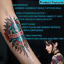Tattoo Aftercare Waterproof Bandages 8" x10 Yard Second Skin Bandage Tattoo Cover Up Tape for Faster Tattoo Healing Recovery and Skin Care Protection Waterproof Bandage Transparent Film