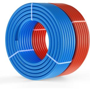 VEVOR PEX Pipe 3/4 Inch, 2 x 100 Feet Non-Oxygen Barrier PEX-A Flexible Pipe Tubing for Potable Water, for Hot/Cold Water & Easily Restore, Plumbing Applications with Free Cutter, Blue & Red VEVOR PEX Pipe 3/4 Inch, 2 x 100 Feet Non-Oxygen Barrier PEX-A Flexible Pipe Tubing for Potable Water, for Hot/Cold Water & Easily Restore, Plumbing Applications with Free Cutter, Blue & Red