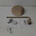 Delta Modern 14 Series Round Rain Shower Faucet Set, Brushed Gold Shower Head and Handle Set, Valve Trim Kit, Champagne Bronze T14269-CZ-PP (Valve Not Included)