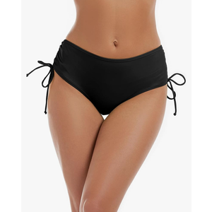 Bonneuitbebe Women's Bikini Bottoms Full Coverage Swim Bottoms Mid Waisted Swimsuit Bathing Suit Bottom M