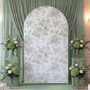 Tegeme Floral Arch Cover 7.2ft Sage Green Stretchy Backdrop Cover for Wedding Birthday Tea Party Bridal Showers, Baby Showers Ceremony Banquet Decor, Sage Green, 7.2ft