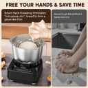 Electric Dough Mixer with Ferment Function, 6.5QT Stand Dough Maker, Dough Kneading Machine with 304 Stainless Steel Bowl, Removable Lid & Knob Control, Ideal for Pizza, Pasta, Bread - Onyx Black