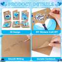 Yomjress 24 Sets Father's Day DIY Card Making Kit 3D Heart Tie Trophy Greeting Cards with Envelope Stickers Fathers Day DIY Card Crafts for Gifts Exchange Best Dad Daddy Papa Party Favors
