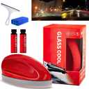 2 x Powerful Windshield Cleaner & Oil Film Remover, Glass Cool - Glass Cleaning Mouse, Windshield Cleaning Tool Streak-Free Formula Fast-Acting And Easy To Use For All Glass Surfaces