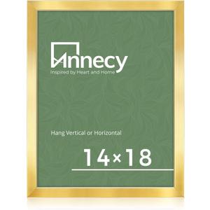 Annecy 14x18 Picture Frame Gold1 Pack, 14 x 18 Picture Frame for Wall Decoration, Classic Gold Minimalist Style Suitable for Decorating Houses, Offices, Hotels