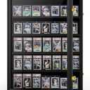 Mlikero Baseball Card Display Case, 35 Graded Card Display Frame Lockable, Trading Card Display with UV Protection Sports Card Display Case for Baseball Cards, Football Cards, Sports Cards