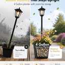 PASAMIC 2 Pack 72" Solar Lamp Post with Planter, 4 Gallon Large Planter Base for Added Stability, Decorative Dusk to Dawn Solar Lamp Post for Driveway Entrance, Front Yard, Walkway, Patio & Garden