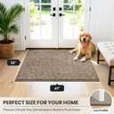 PURRUGS Dirt Trapping Door Mat 32" x 47", Non-Slip Machine Washable Entry Rug, Entrance Mat, Indoor Front Door Mat, Super Absorbent Entryway Rug for Muddy Shoes & Paws, Heathered Beige