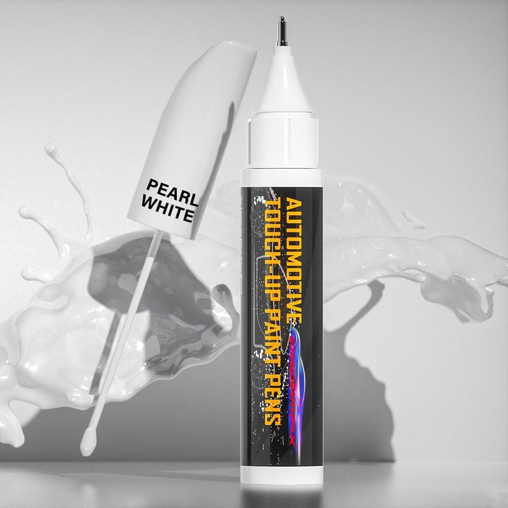 Pearl White Car Paint Touch Up, Auto Pearl White Touch Up Paint Pen, Two-In-One Car Scratch Repair, Car Scratch Remover for Deep Damages, Special-Purpose Car Paint (No. 03 Pearl White)