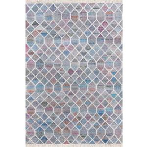 LR Home 2x3 Indoor Wool Blend Area Rug for Home Decor | Rugs for Living Room, Bedroom, playroom, entryway, Office | Hand Woven Farmhouse Boho Area Rug for Room Decor | Blue/Multicolor