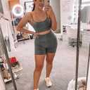 SPICE UNION 3 Piece Workout Shorts Womens for Running Yoga Biker Gym High Waist Spandex Ribbed Seamless Athletic Leggings(S010S-SlanHuiHong) (S)