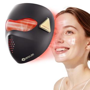 LED Light Therapy Mask, 4D LED Face Mask Light Therapy - 4 Modes Face Mask Light Therapy, 850nm Infrared & Red Light Masks, 4000mAh Rechargeable - Light Therapy Skin Care, Home Use