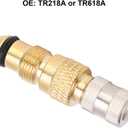 Tractor Air Liquid Valve, Brass Tire Valve Stems TR218A TR618A CH3 Core Housings Replacement (Pack of 10)