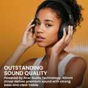 acer Wireless Bluetooth Headphones, 70 Hours Playtime, Foldable Over-Ear Headphones with 40mm Drivers, Memory Foam Earpads, Multipoint Bluetooth 6.0 for Travel, Home, Office, Black
