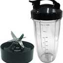 JOYSTAR Replacement extractor blade and 32 Huge cup with Flip Top To-Go Lid, Compatible with Nutribullet prime/balance/lean/Max/select with 1200W Blender Juicer (3)