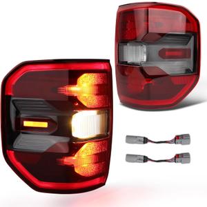 LED Tail Lights Compatible with 2022 2023 2024 Ford Maverick Lariat Rear Brake Lamp Signal Assembly Taillights Replace NZ6Z13404B NZ6Z13405B FO2801289 (LED Black Maverick, 1 Pair)