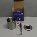 Geesta Adjustable Sauce Pot and Basting Brush Set, Long Stainless Steel Basting Brush for Cooking, Smoking, Fathers Day Grilling Gifts for Men Smoker Accessories, Large Capacity Grilling Tools, 1 Pack