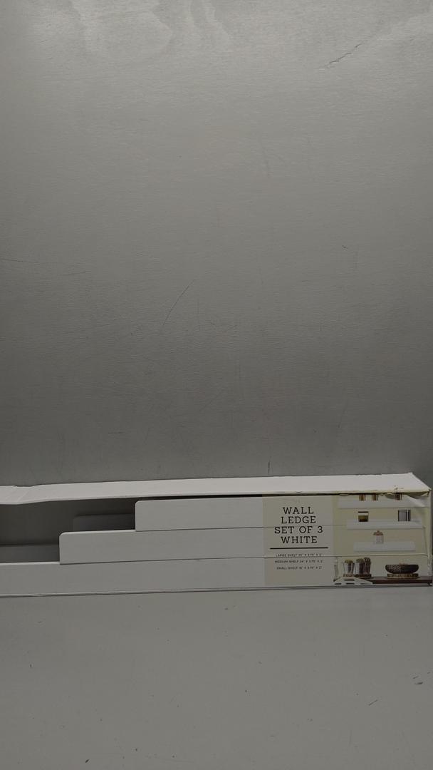 wall Ledge Set Of 3white  Large Shelf - 30" X 3.75X2"   medium Shelf 24" X 3.75X 2"