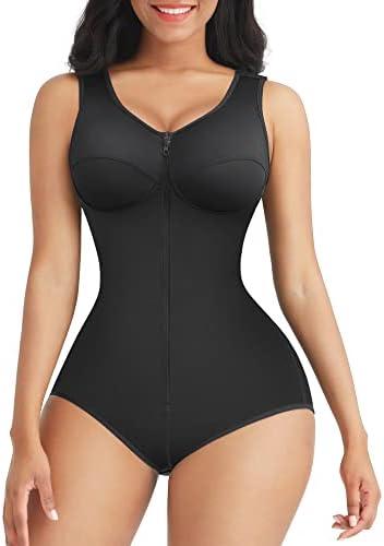 FeelinGirl Shapewear Tummy Control Fajas Colombianas Stage 2 Post Surgery Compression Garment Body Shaper for Women, Medium, Black 