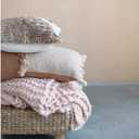 New Zealand Wool Tufted Pillow with Geometric Design