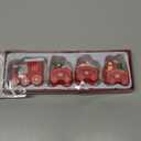 Christmas Train Painted Wooden Christmas Decoration Mini Christmas Tree Train Christmas Decorations Wood Train Decor for Xmas Table Top Ornament for Festival Party Decor (Snowman, Red)