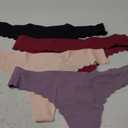 FINETOO 6 Pack Seamless Thongs for Women No Show Wavy Edge Side Women's Thong panties Ladies Underwear Sexy S-XL (Medium)