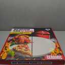 Half-Moon Ceramic Heat Deflector Plates for Kamado Joe Big Joe I, II, III - 19.8 Inch Pizza Stone - Kamado Joe Accessories and Replacement Parts by Smoker Chef - 2-Pack