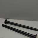 Black Shower Curtain Rod 32 to 43 Inch,1 Inch Diameter Adjustable Spring Tension Stainless Steel Telescoping Rod,Easy Install,No Rust