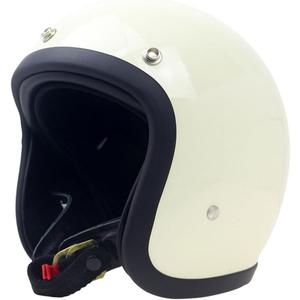 GJH Open Face Motorcycle Helmet Jet Cafe Recer 500TX Style Unisex Helmet 3/4 Chopper Bobber Helmet Japan Technology Handmade 3 Quarter Motorcycle Helmet Dot Approved(Black/White-M L XL XXL)