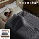 YnM 15lbs Weighted Blanket for Adults, Heavy Bed Throw Blanket with Cooling Glass Beads for All Season Use, Ideal for ~90lbs (48x72 Inches, Twin/Full, Dark Grey)