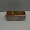 Wooden Cutlery Holder/Spoon Stand For Dining Table And Utensils Holder For Kitchen With 3 Sections, White