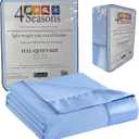 Thermee Micro Flannel King Size Blankets, Lightweight All Seasons Cozy Blanket, Throw Blankets for Home and Living Room, Comfy & Soft Blanket for Couch, Machine Wash, No Pilling - Cornflower Blue (Full/Queen)