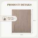 Carriediosa Knit Throw Blanket for Couch 50" X 60", Soft Cozy Stripe Pattern Cable Knitted Throws Fall Fluffy Textured Solid Home Decor Blankets Couch Cover for Bed Sofa, Taupe
