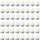 Amico 48 Pack 6 Inch 5CCT Ultra-Thin LED Recessed Ceiling Light with Metal Junction Box, 2700K-5000K Selectable, 12W Eqv 110W, Dimmable Canless Wafer Downlight with Plastic Trim, 1050 Lumens -ETL&FCC